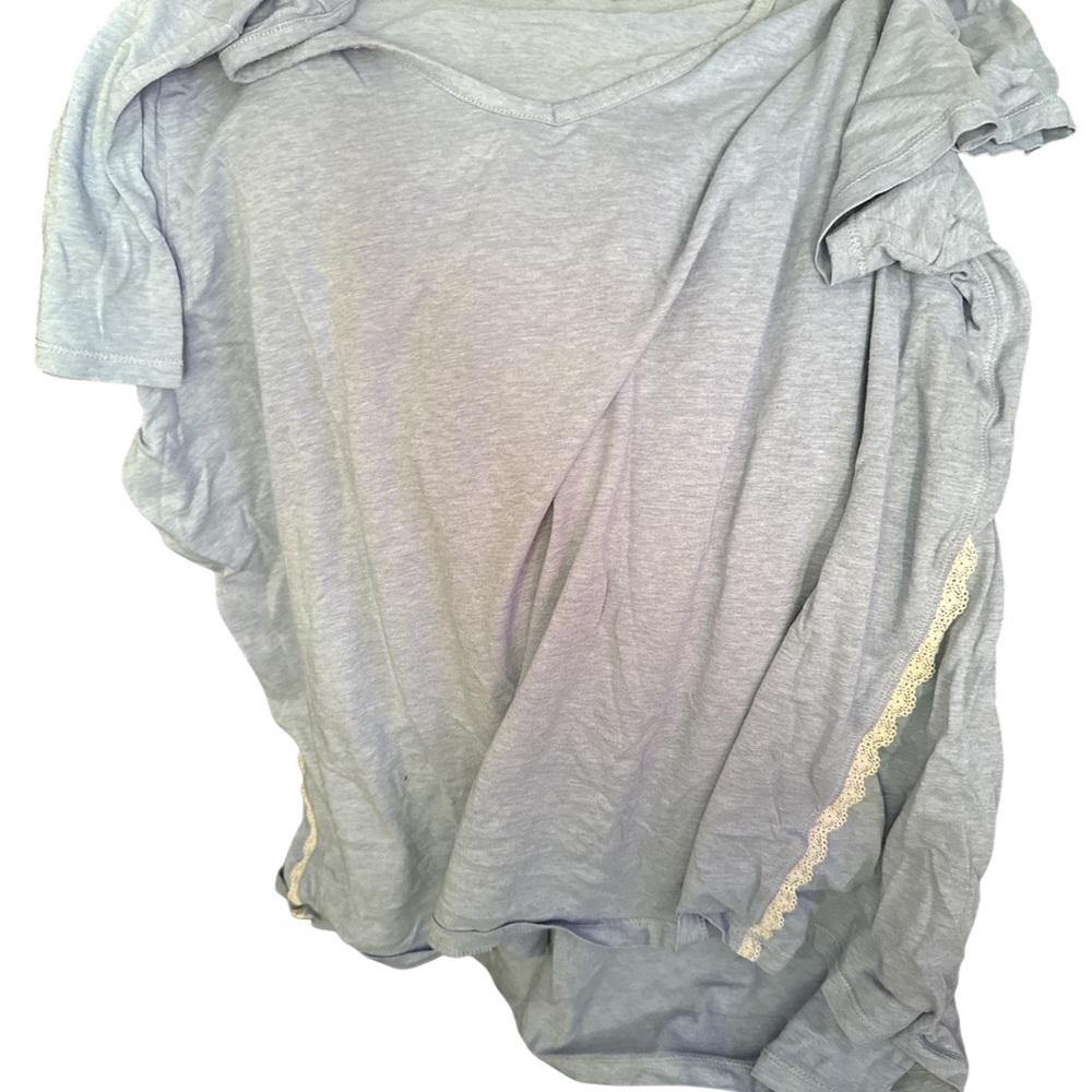 Women's Short Sleeve Top - Light Blue